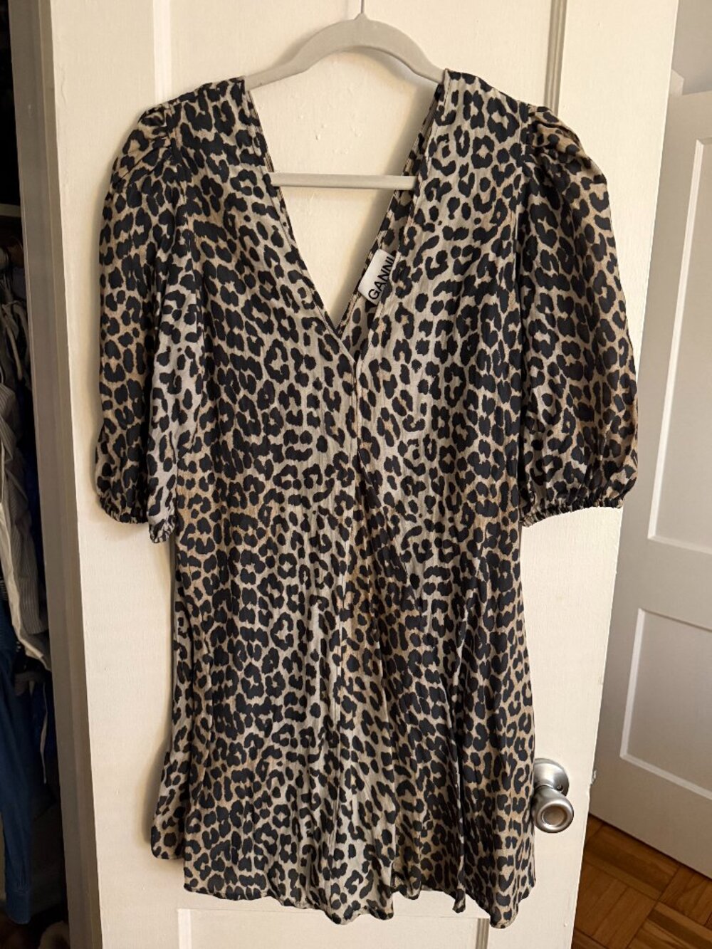 Ganni NWOT Silk-Blend Mini Dress
